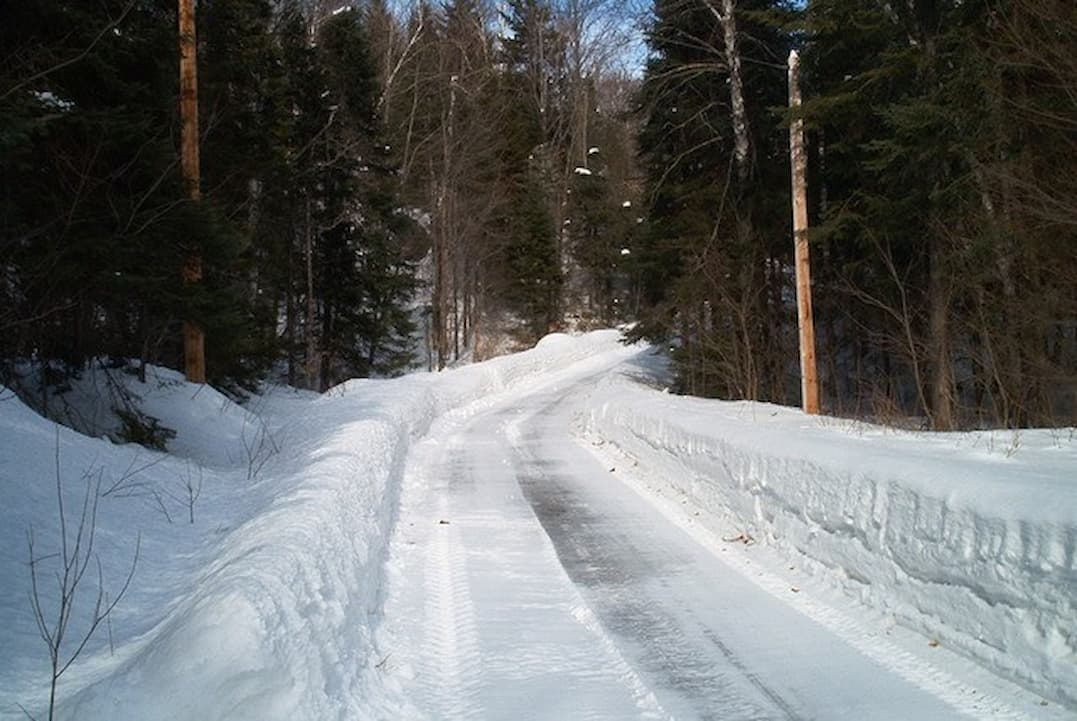 Road made out of snow