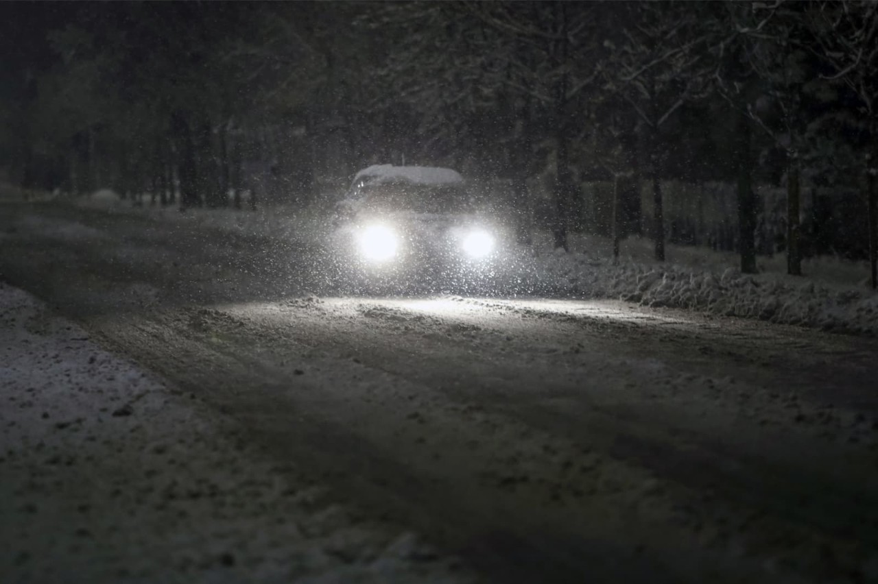 car in snow